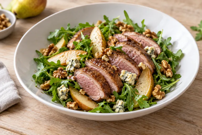 Insalata tiepida di petto d'anatra e pera