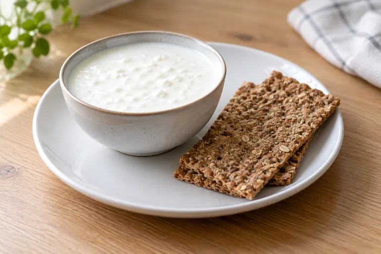 Кефир с хлебцем