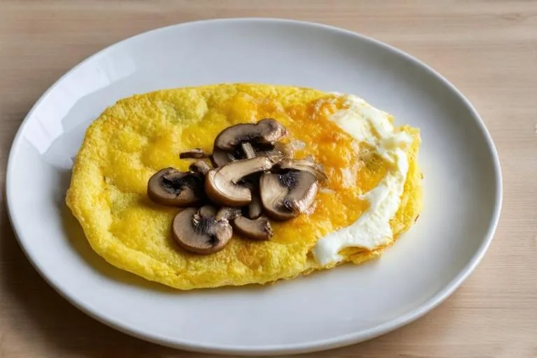 Омлет с грибами и сыром